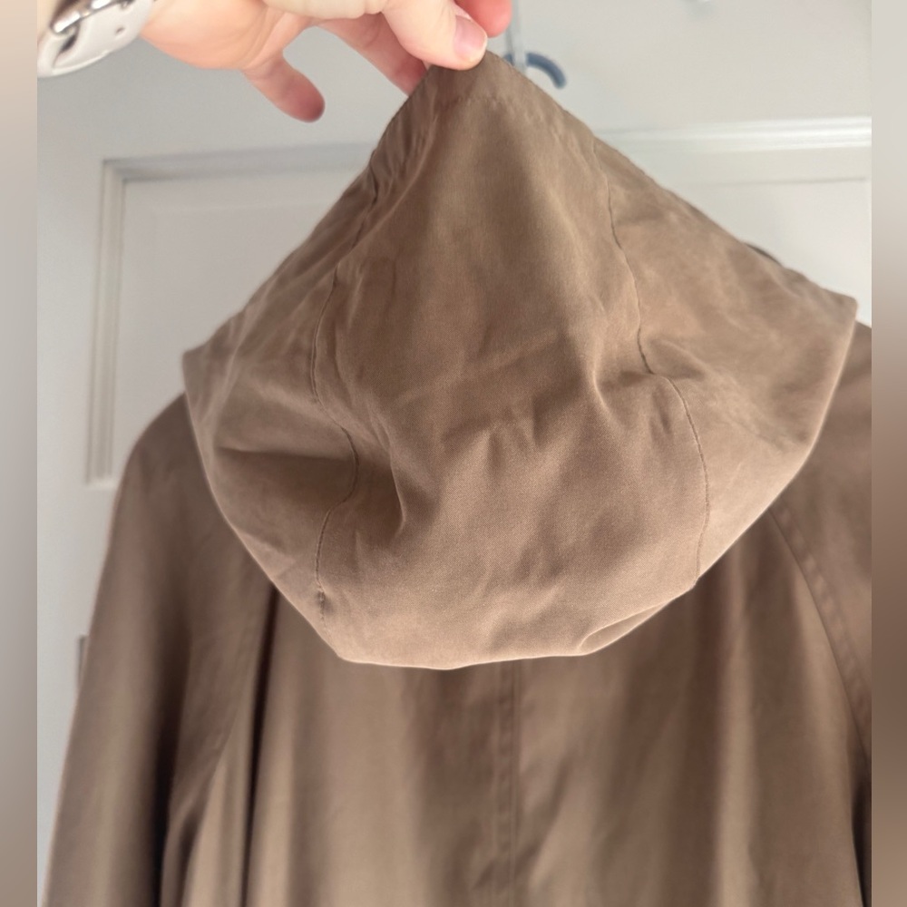 London Fog Limited Edition Trench Coat Tan Size 10 Detachable Liner Hood - Picture 10 of 11